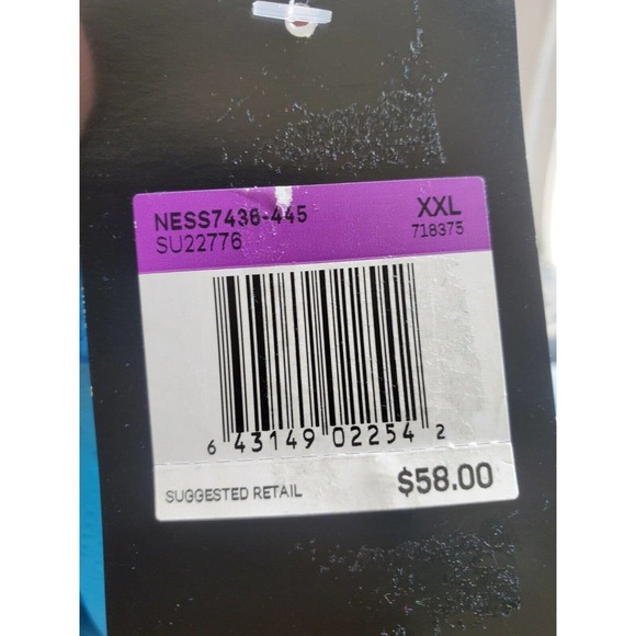 Nike Men's Blue 100% Polyester Pull On Swim Trunk Logo Print Shorts Size 2XL - Picture 10 of 12